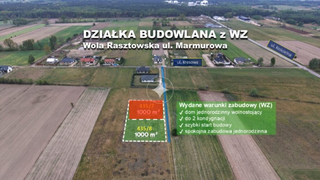 DZIAŁKA Z WZ | 1000 m² | Wola Rasztowska