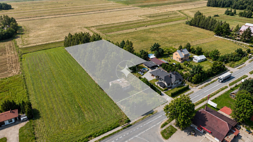 Dwie działki budowlano-rolne – 5557 m² Dubów