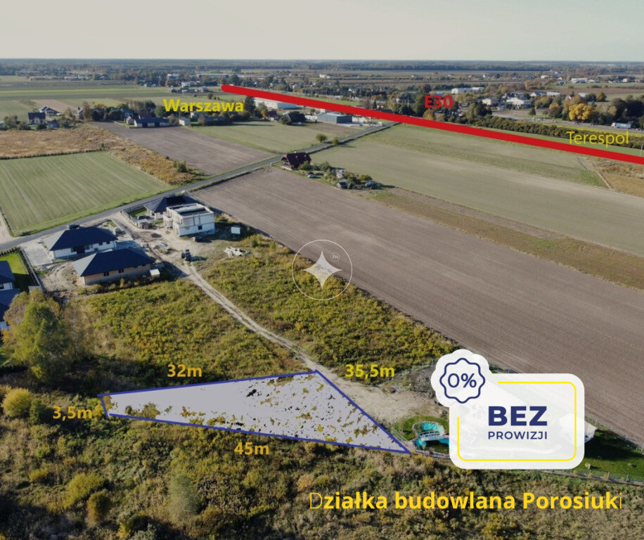 Działka budowlana w Porosiukach / Na sprzedaż