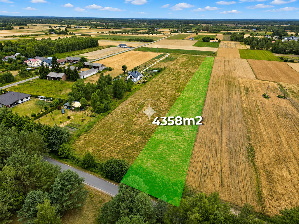 Działka nad jeziorem Kunów 4350 m²