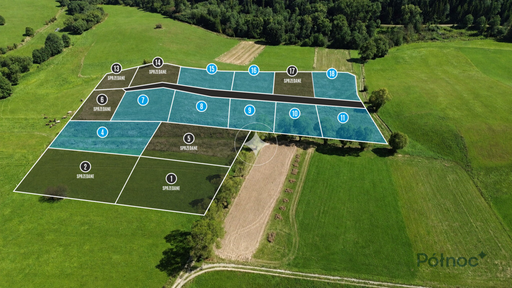 Działka budowlana 1364 m² – Falsztyn