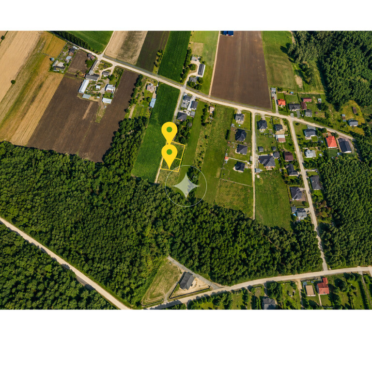 2 działki z MPZP 822m2 i 814m2– Łazy, gm. Łuków