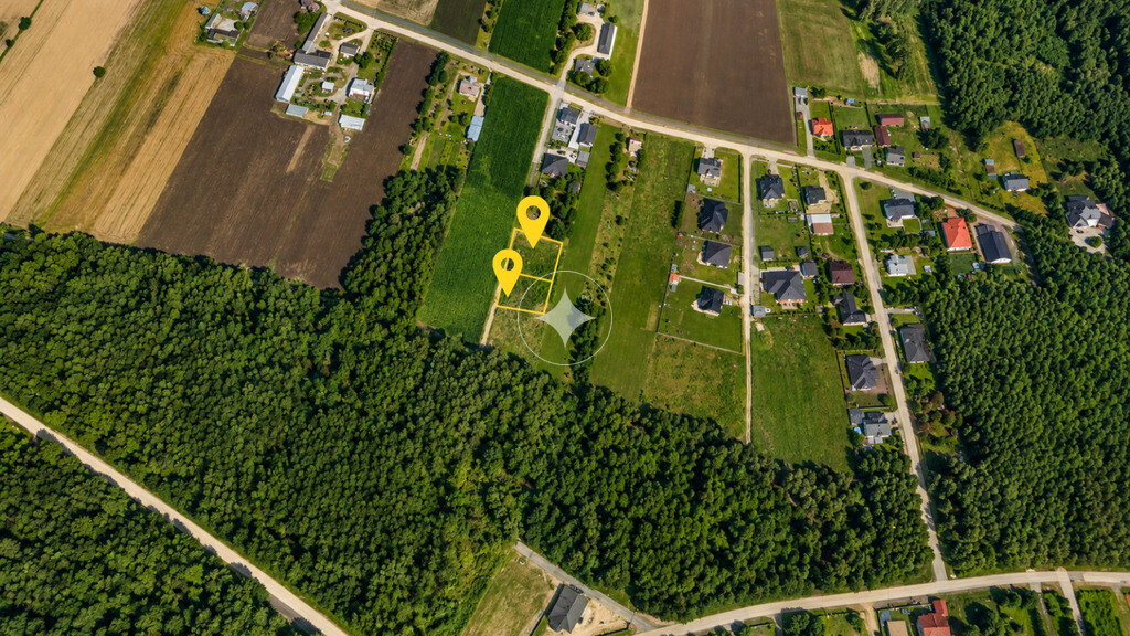 2 działki z MPZP 822m2 i 814m2– Łazy, gm. Łuków