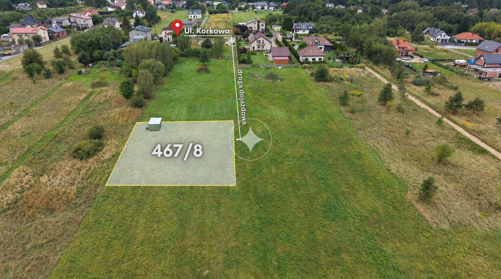 Działka budowlana 951m² z WZ | Ul. Korkowa