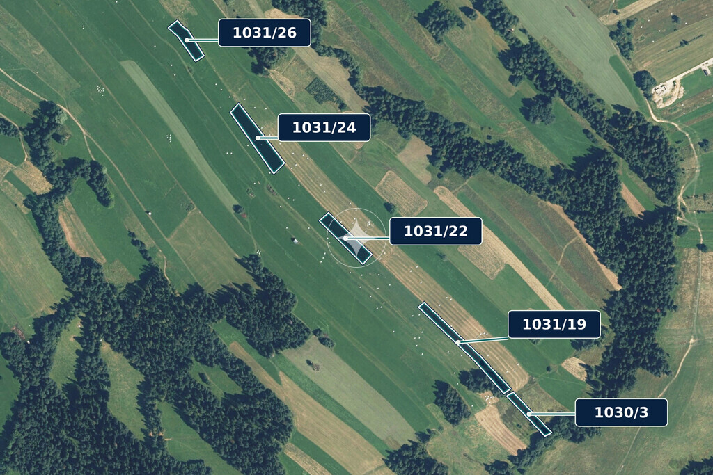 Groń – pakiet 5 działek rolnych, 7099 m²