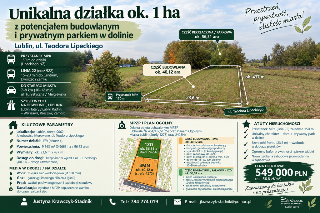 Działka – Jakubowice Murowane